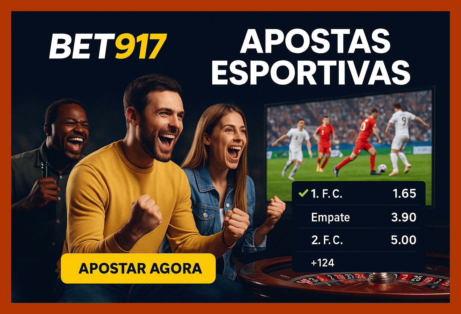 Aposte em apostas esportivas no cassino online BET917
